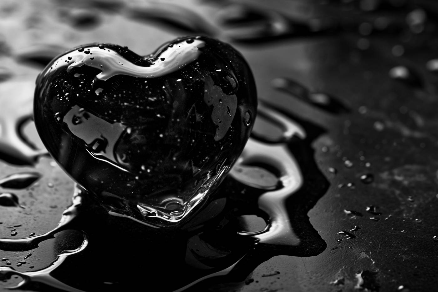 close-up liquid love wet abstract drop backgrounds — free black and white photo