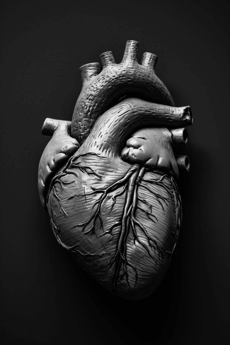 healthcare and medicine human internal organ anatomy science medicine illustration human heart — free black and white photo