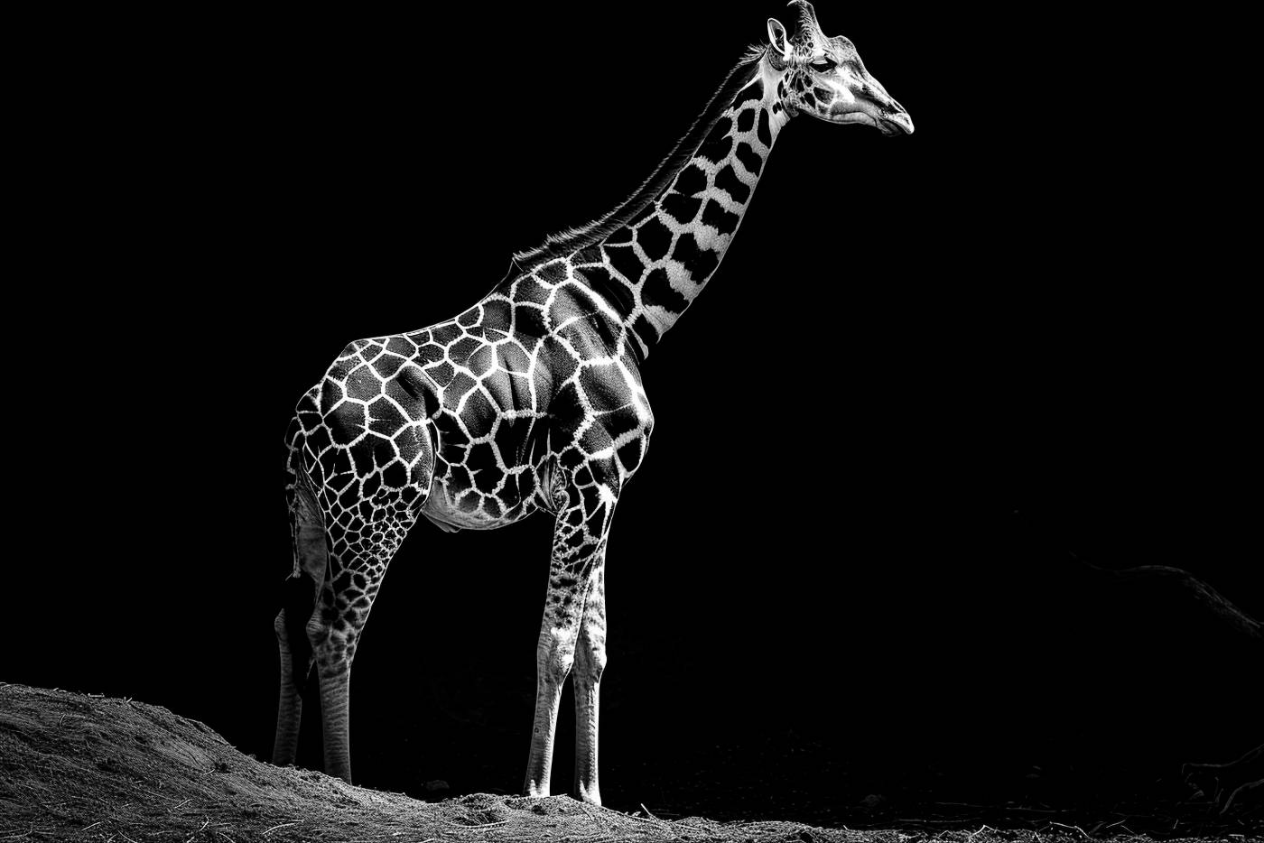 safari animals nature animal giraffe africa mammal animals in the wild — free black and white photo