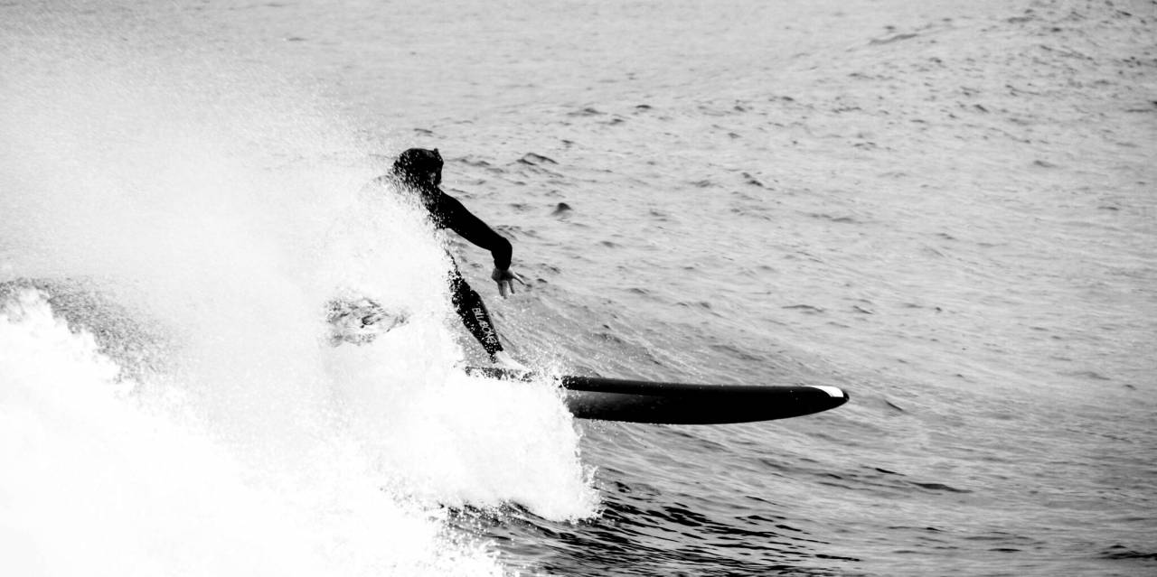 Ocean Surfer Wave Royalty Free Photo — free black and white photo
