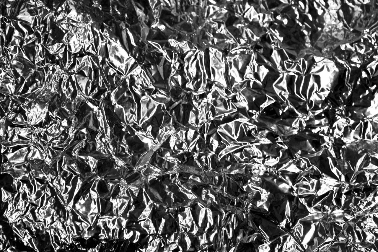 Aluminum Foil Texture   Photos  — free black and white photo