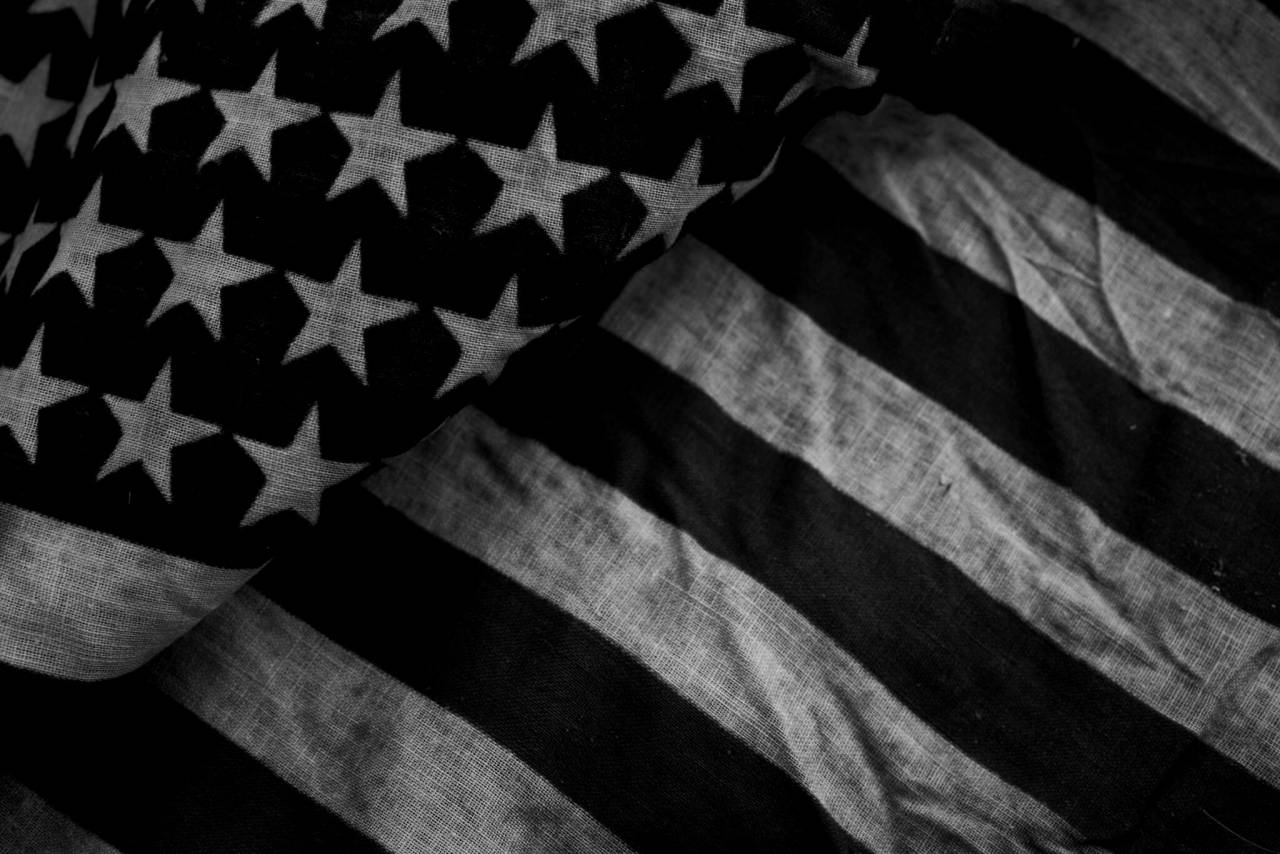 American Flag Background  — free black and white photo