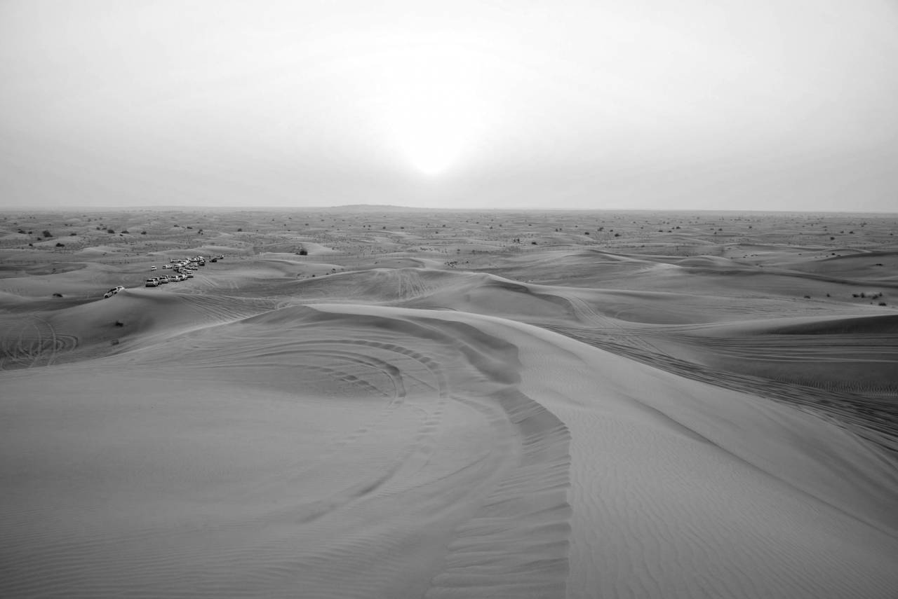 Travelling Through the Desert  — free black and white photo