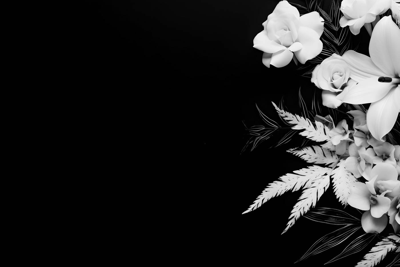 plant flower illustration nature vector leaf backgrounds — free black and white photo