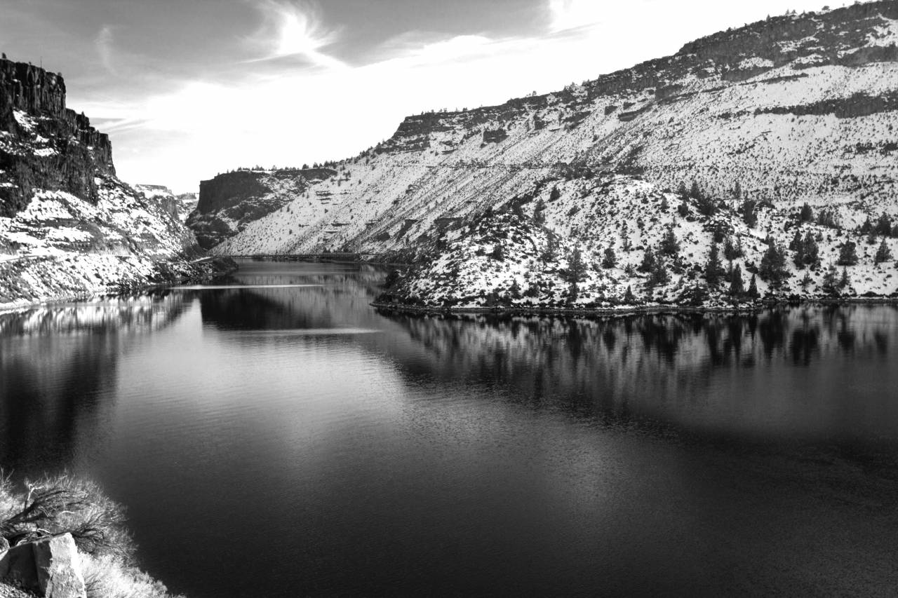 Snowy Mountain Ravine Free Stock Photo - NegativeSpace — free black and white photo