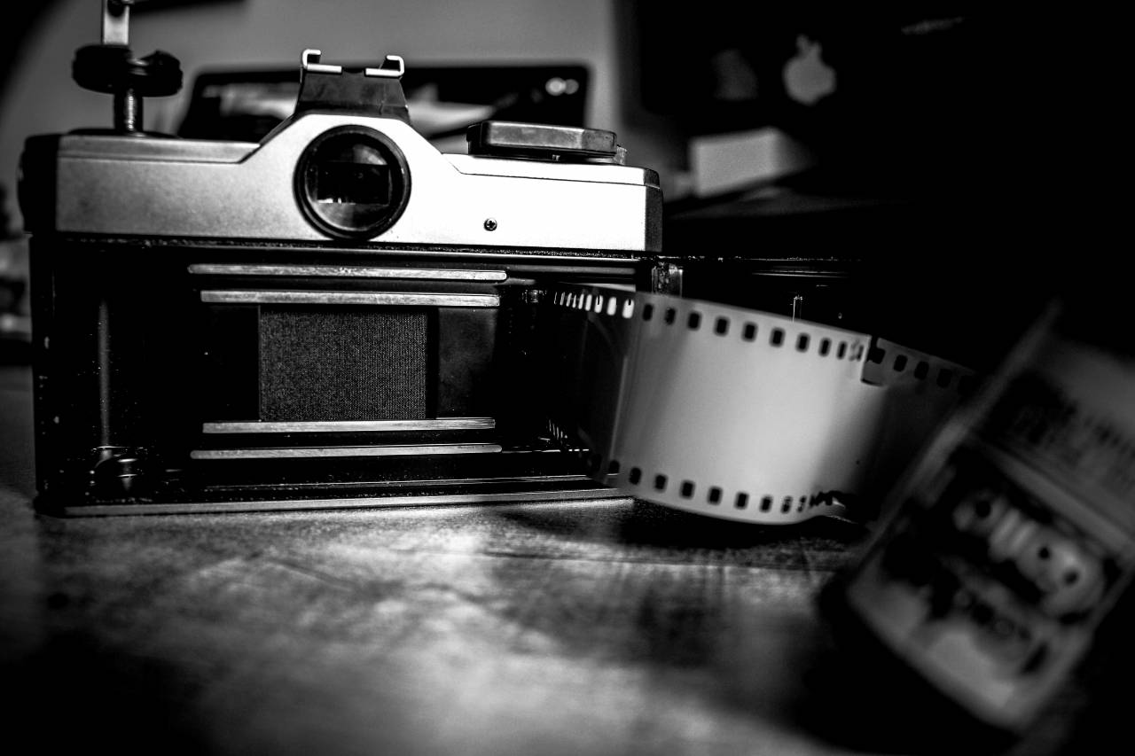 Vintage Camera Yellow Film Free Stock Photo - NegativeSpace — free black and white photo