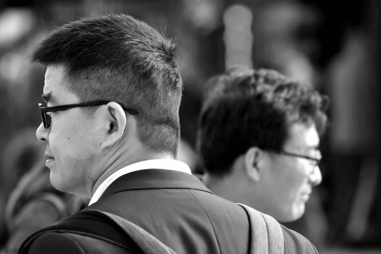 businessman businessperson confident person portrait administration sunglasses suit — free black and white photo