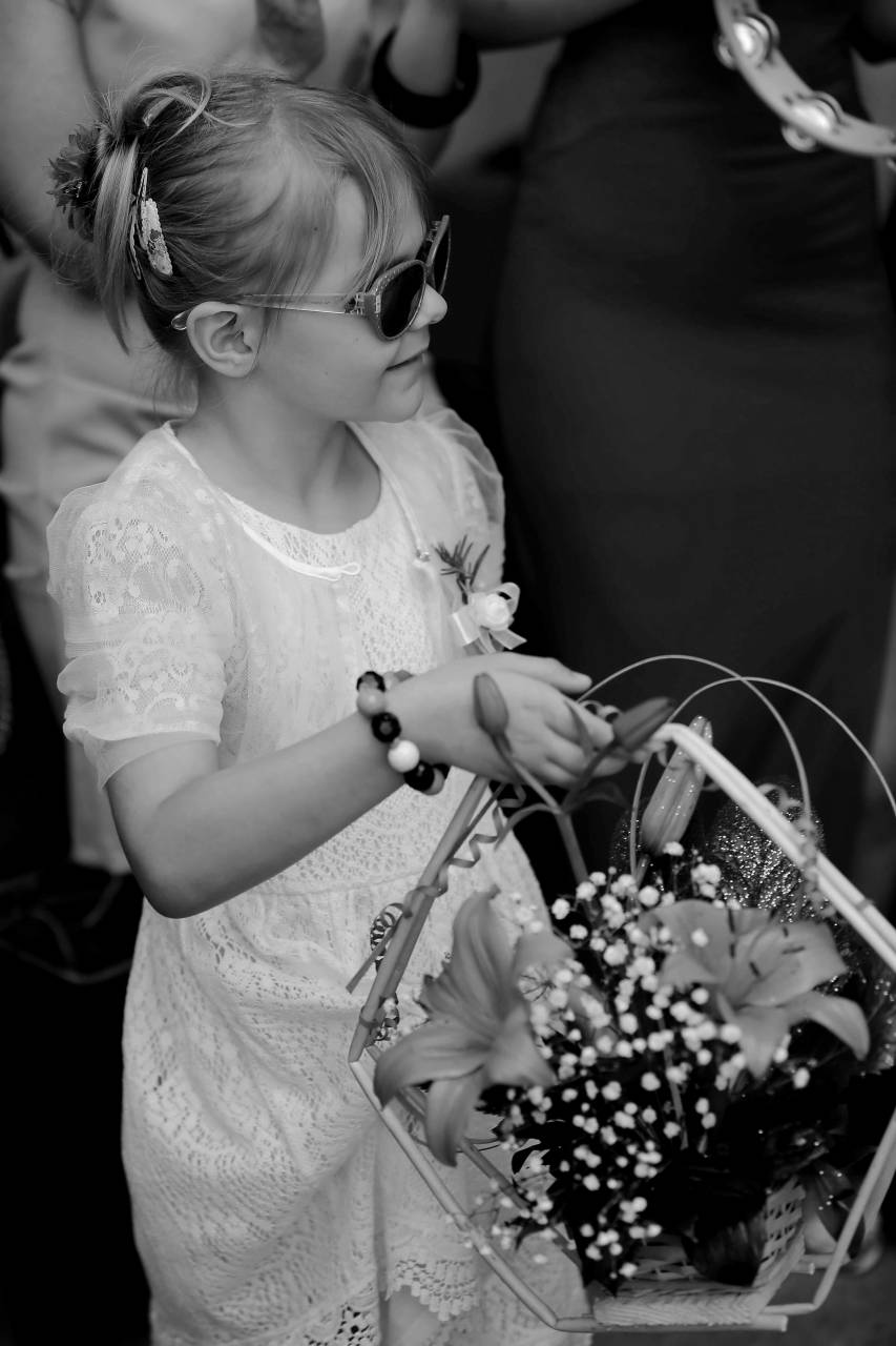 pretty arrangement wicker basket flowers flower event music  — free black and white photo