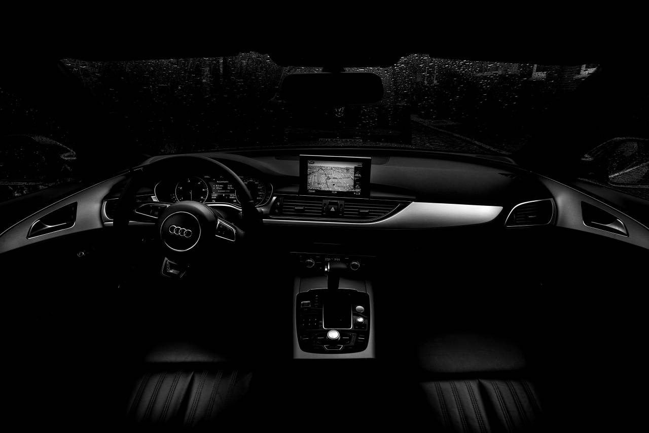 ?Black? Car Interior  — free black and white photo