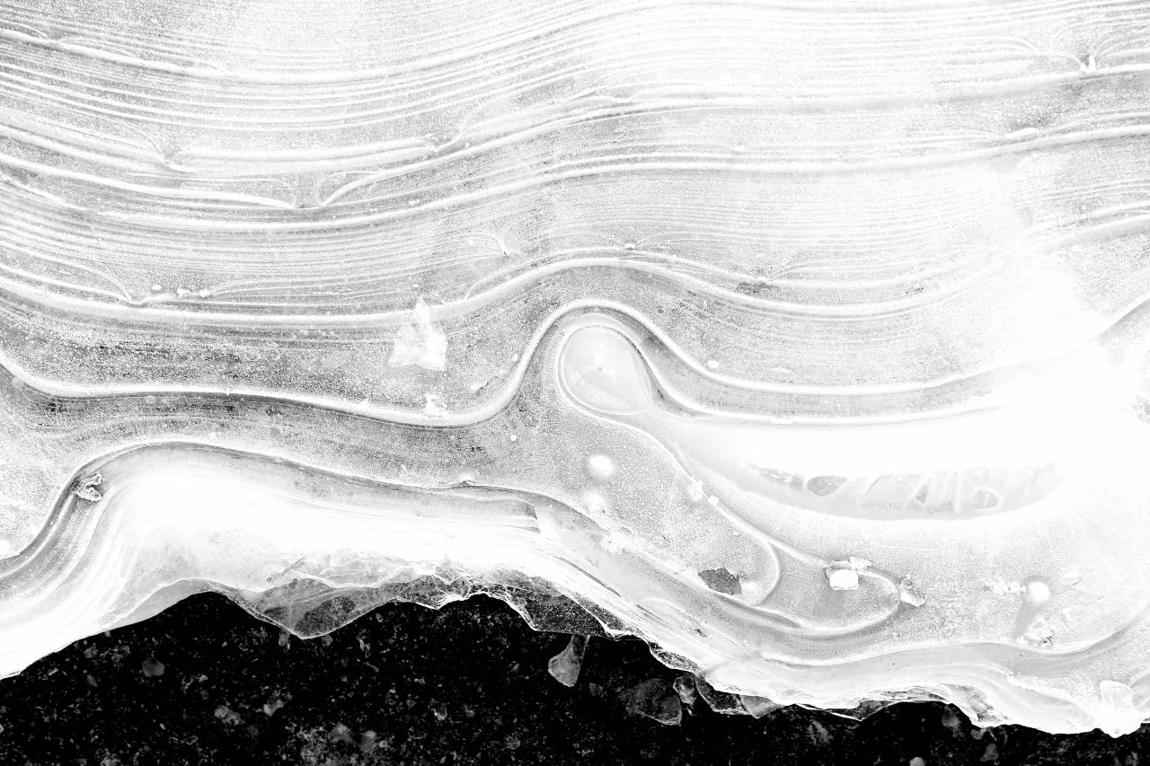 Cold Ice ?Texture?  — free black and white photo