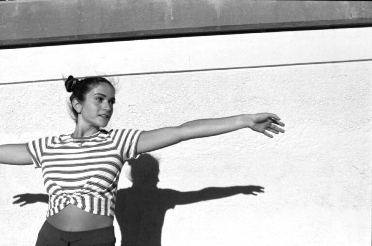 Girl Outdoors Hipster Royalty Free Photo — free black and white photo