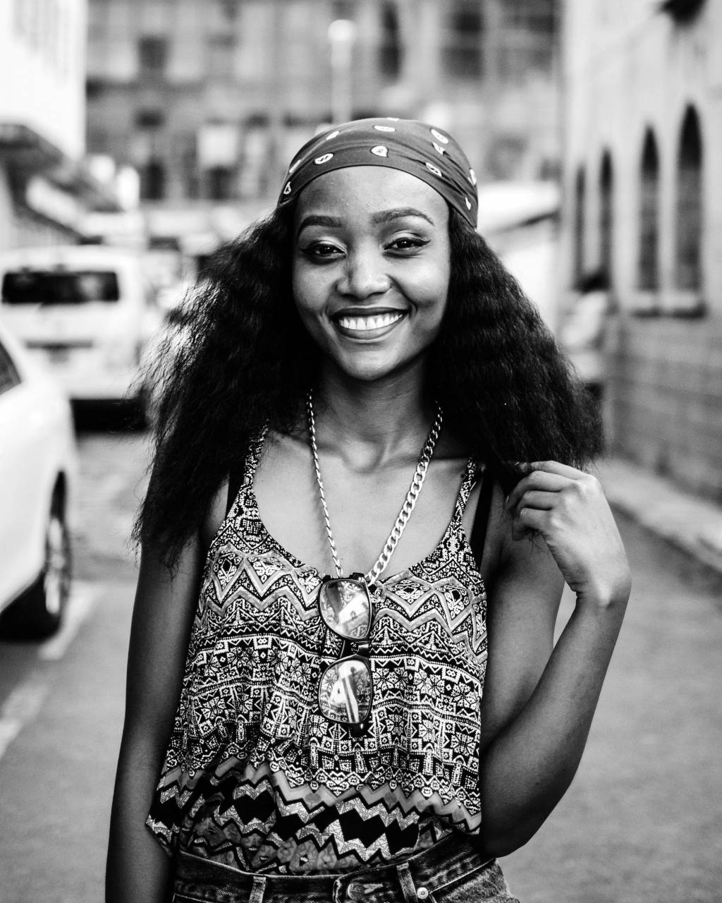   face  people  red  clothing  street fashion  — free black and white photo