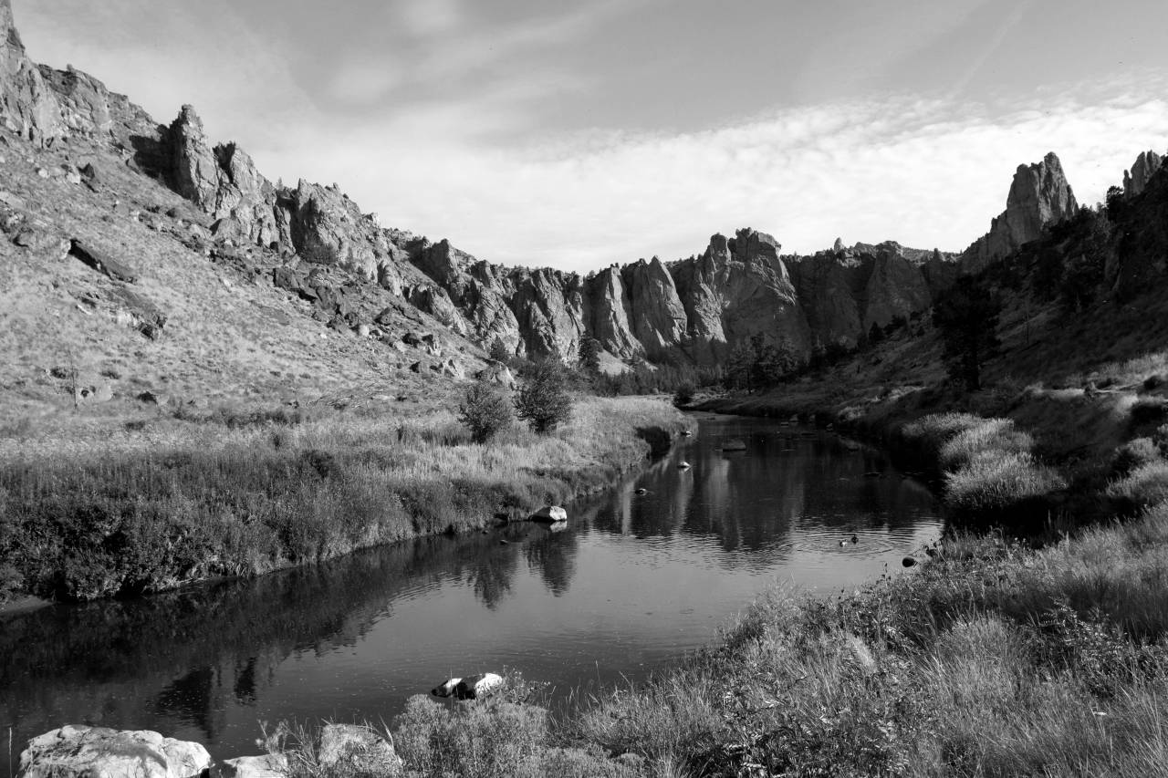 River Mountains Free Stock ?Photo? -  — free black and white photo