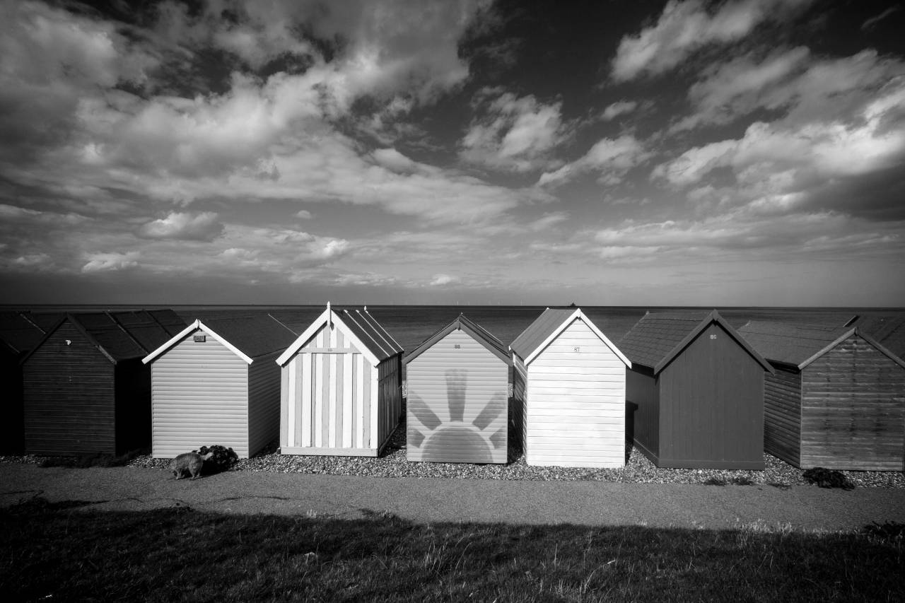 Sunny Huts Royalty-Free Stock ?Photo? and Image — free black and white photo