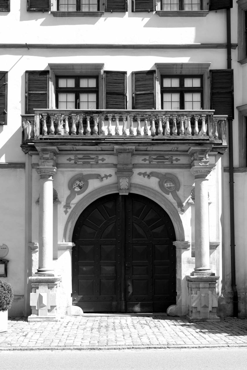   architecture  mansion  window  building  — free black and white photo