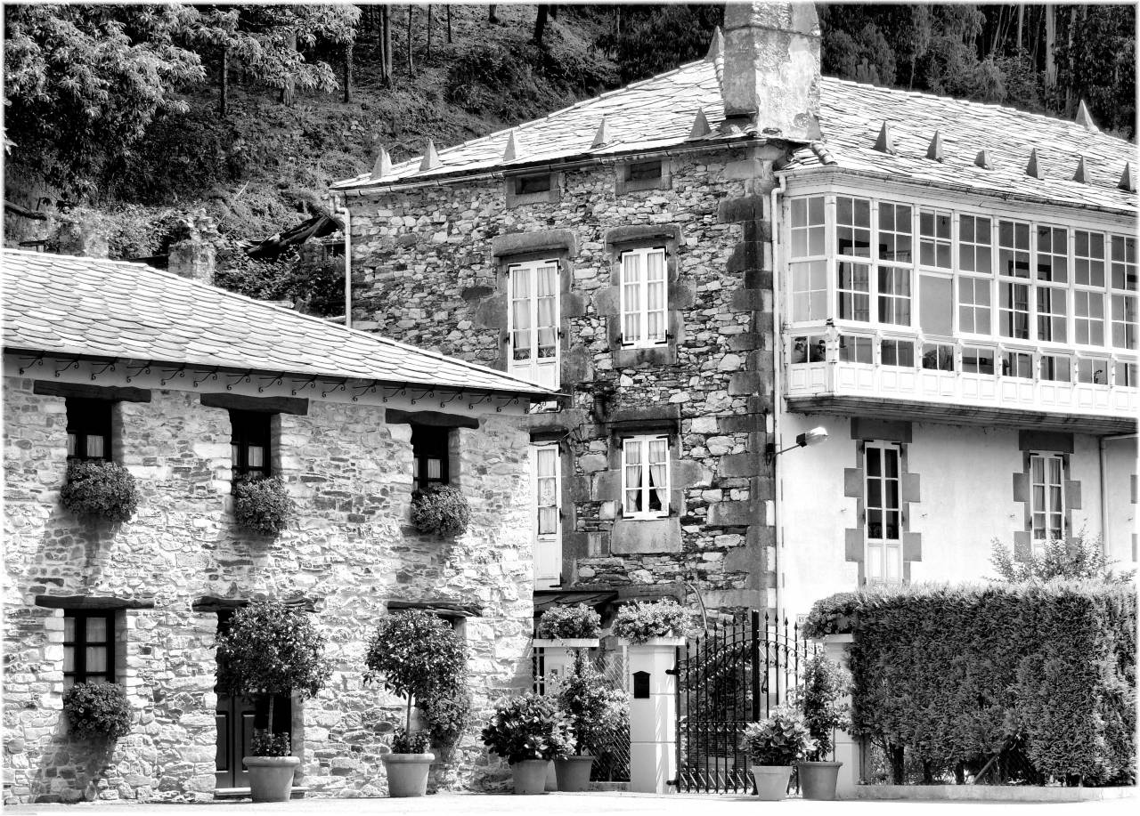  villa  mansion  house  town  building  home  — free black and white photo