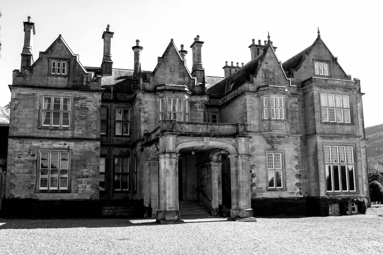   architecture  mansion  town  building  — free black and white photo