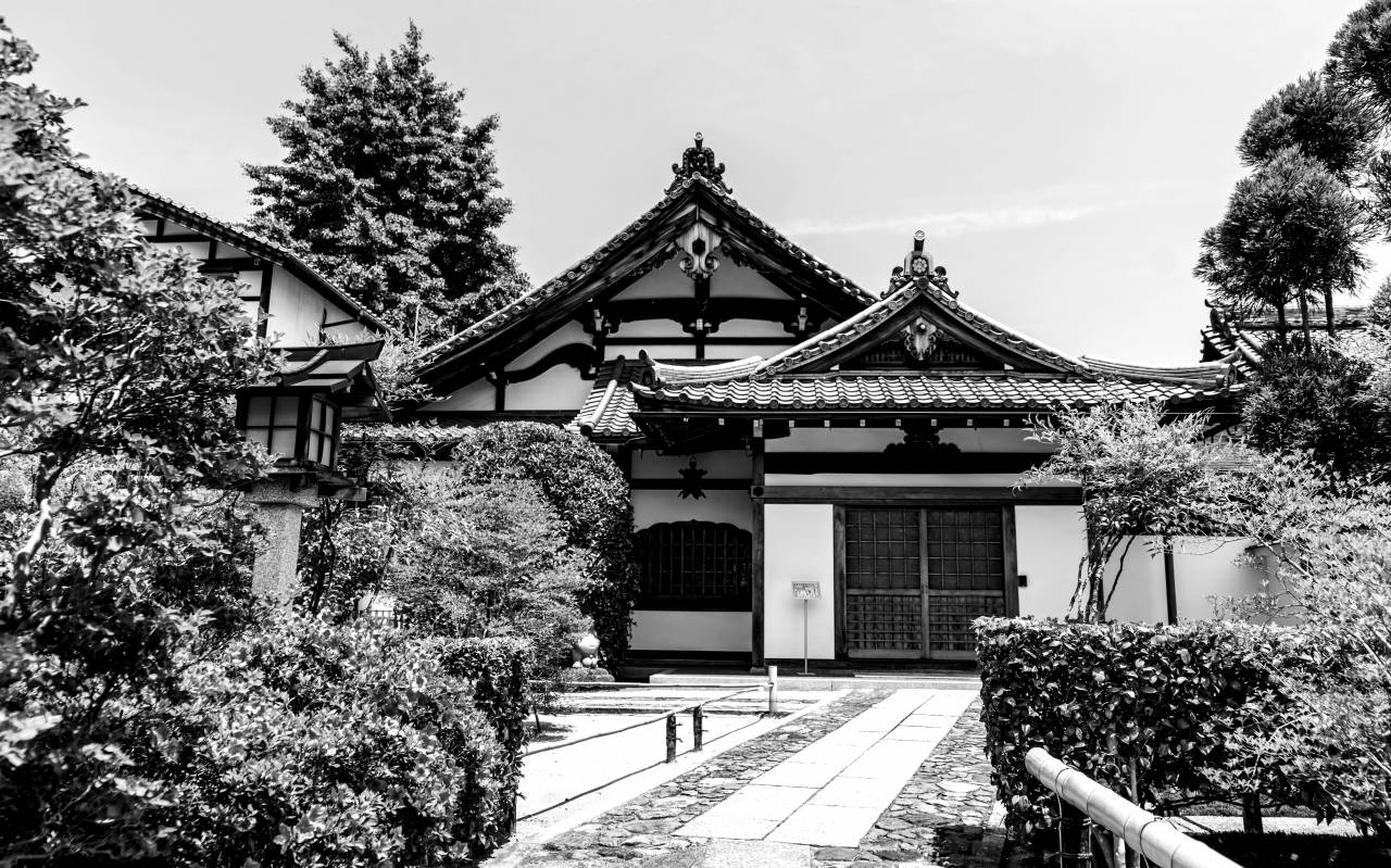   landscape  nature  architecture  villa  — free black and white photo
