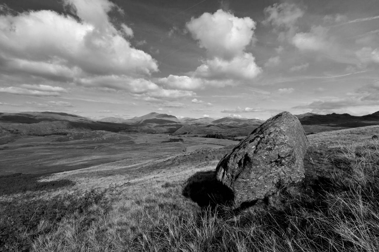 Western Landscape  — free black and white photo
