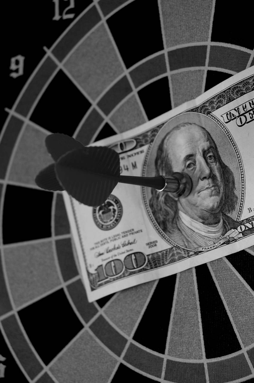   luck  darts  lottery  chance  target  money  — free black and white photo