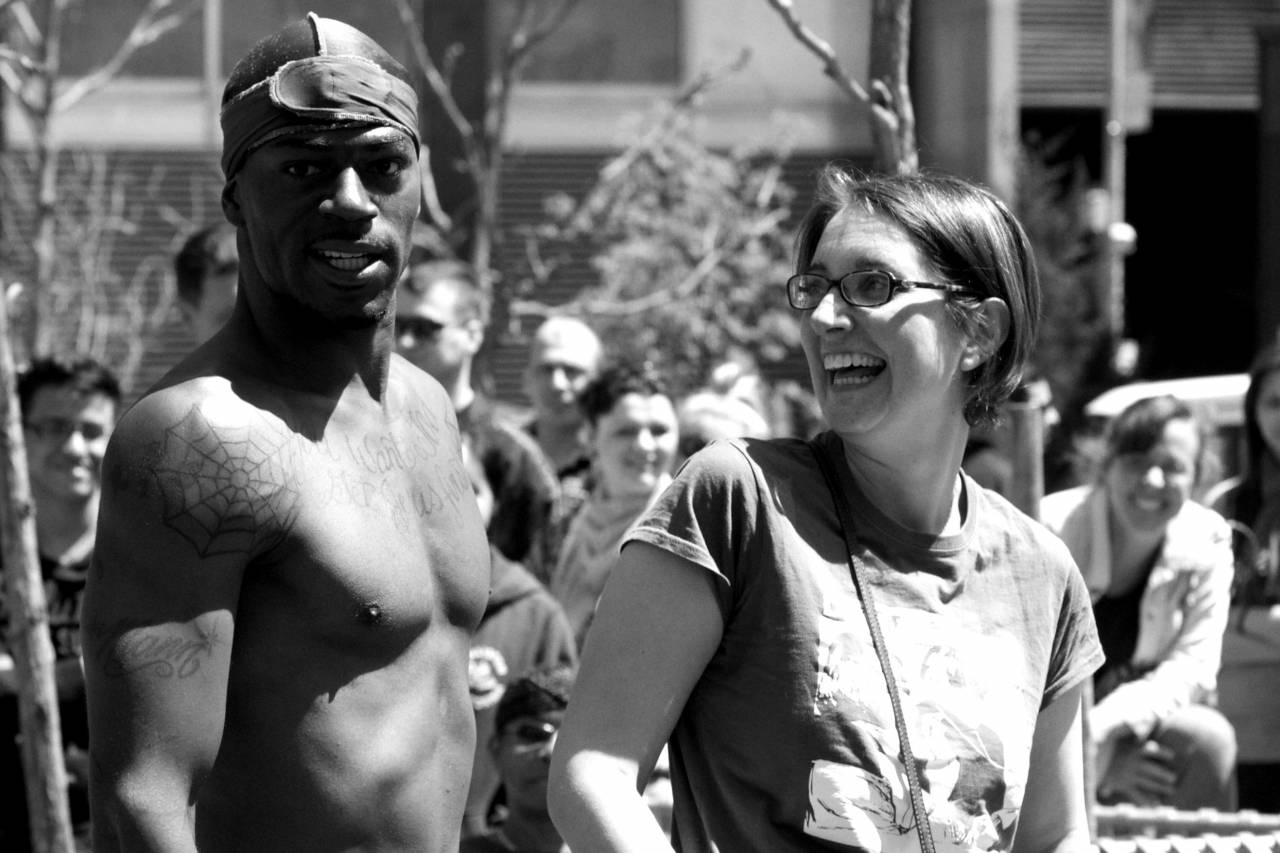   crowd  festival  event  pride parade  — free black and white photo