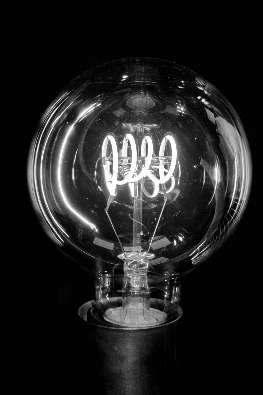   glass  darkness  lamp  electricity  lighting  — free black and white photo
