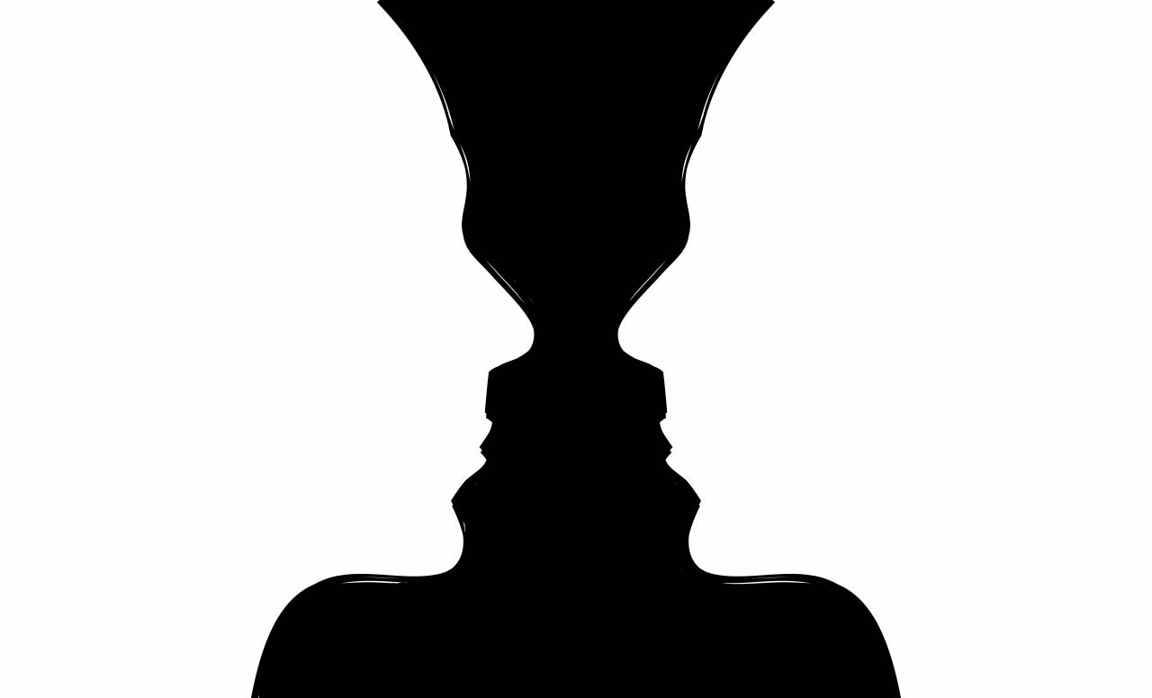   hand  silhouette  person  vase  thought  — free black and white photo
