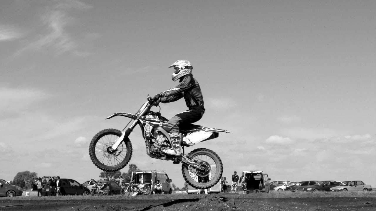   jump  motion  dirt  action  freedom  extreme  — free black and white photo