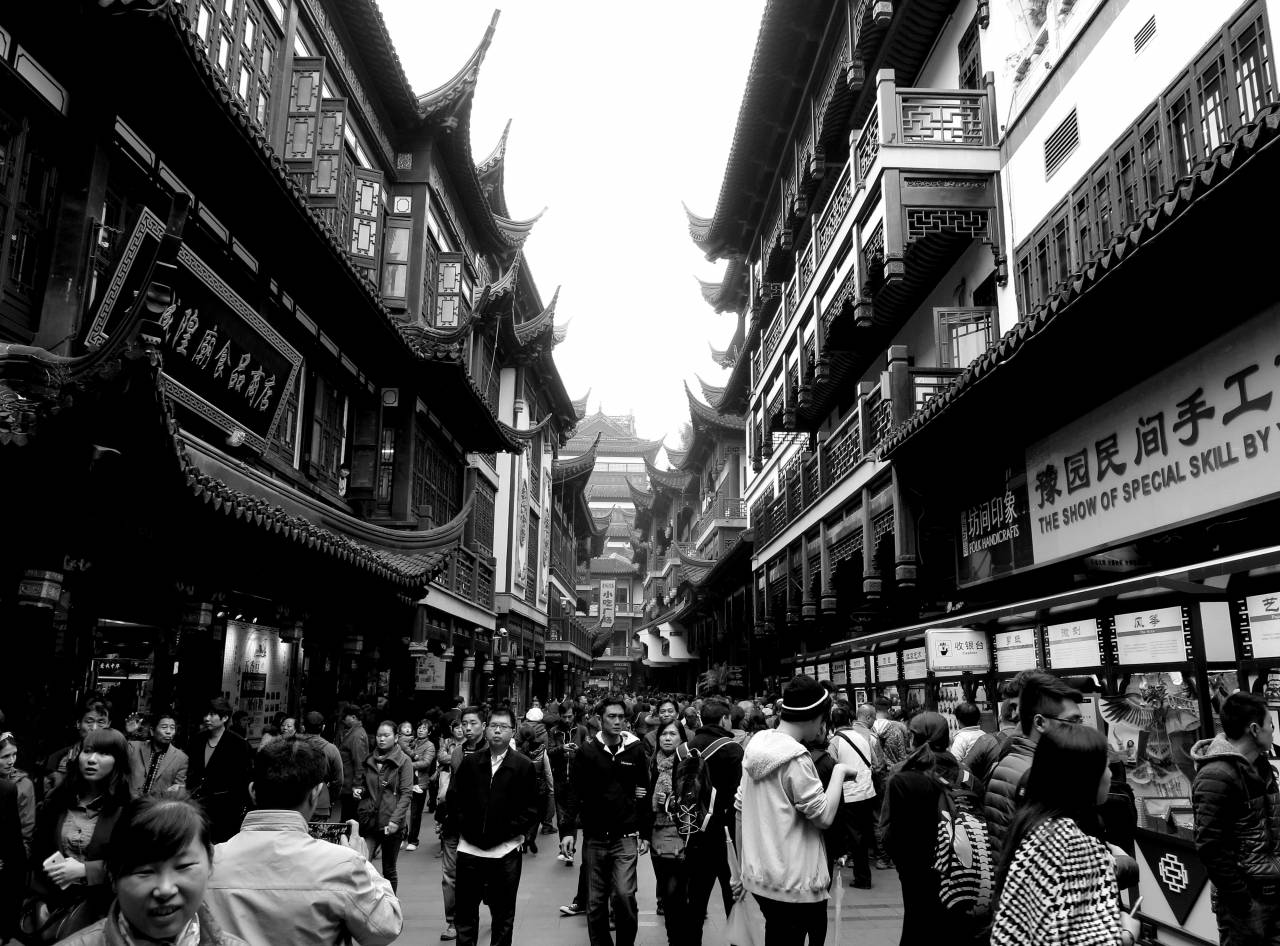   pedestrian  architecture  street  building  — free black and white photo