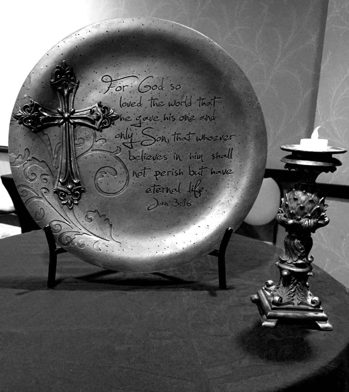   religion  cross  christian  candle  musical  — free black and white photo