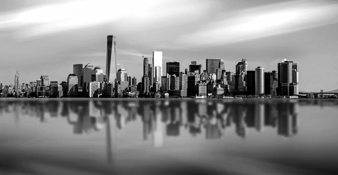   horizon  architecture  skyline  city  — free black and white photo