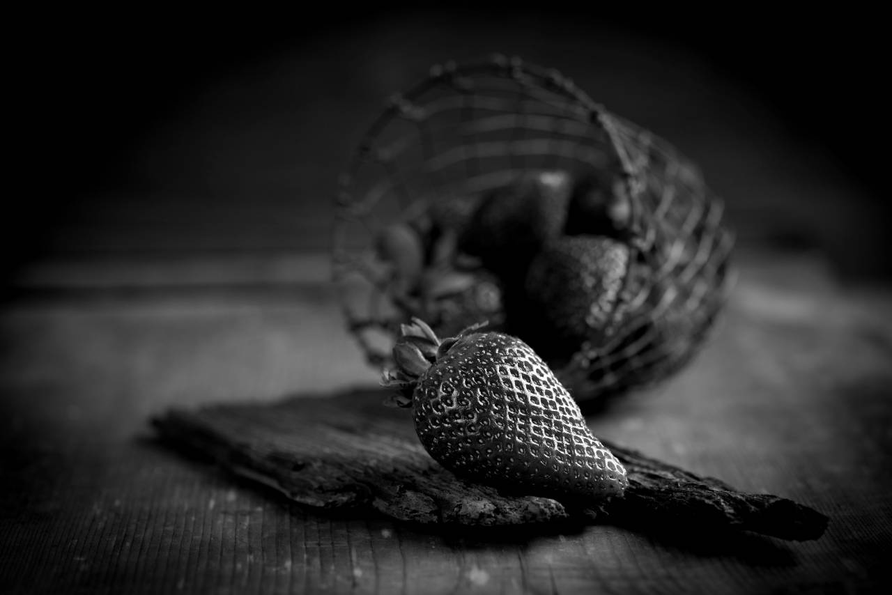   plant  wood  sweet  flower  petal  ripe  red  — free black and white photo
