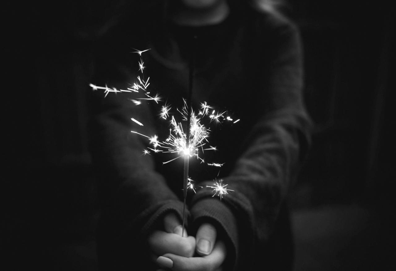   sparkler  light  organism  holiday  diwali  — free black and white photo