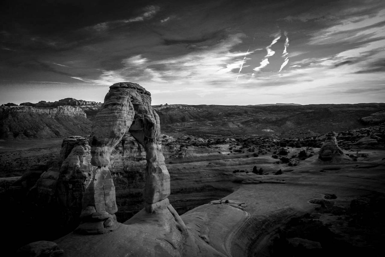   landscape  nature  rock  wilderness  sunrise  — free black and white photo