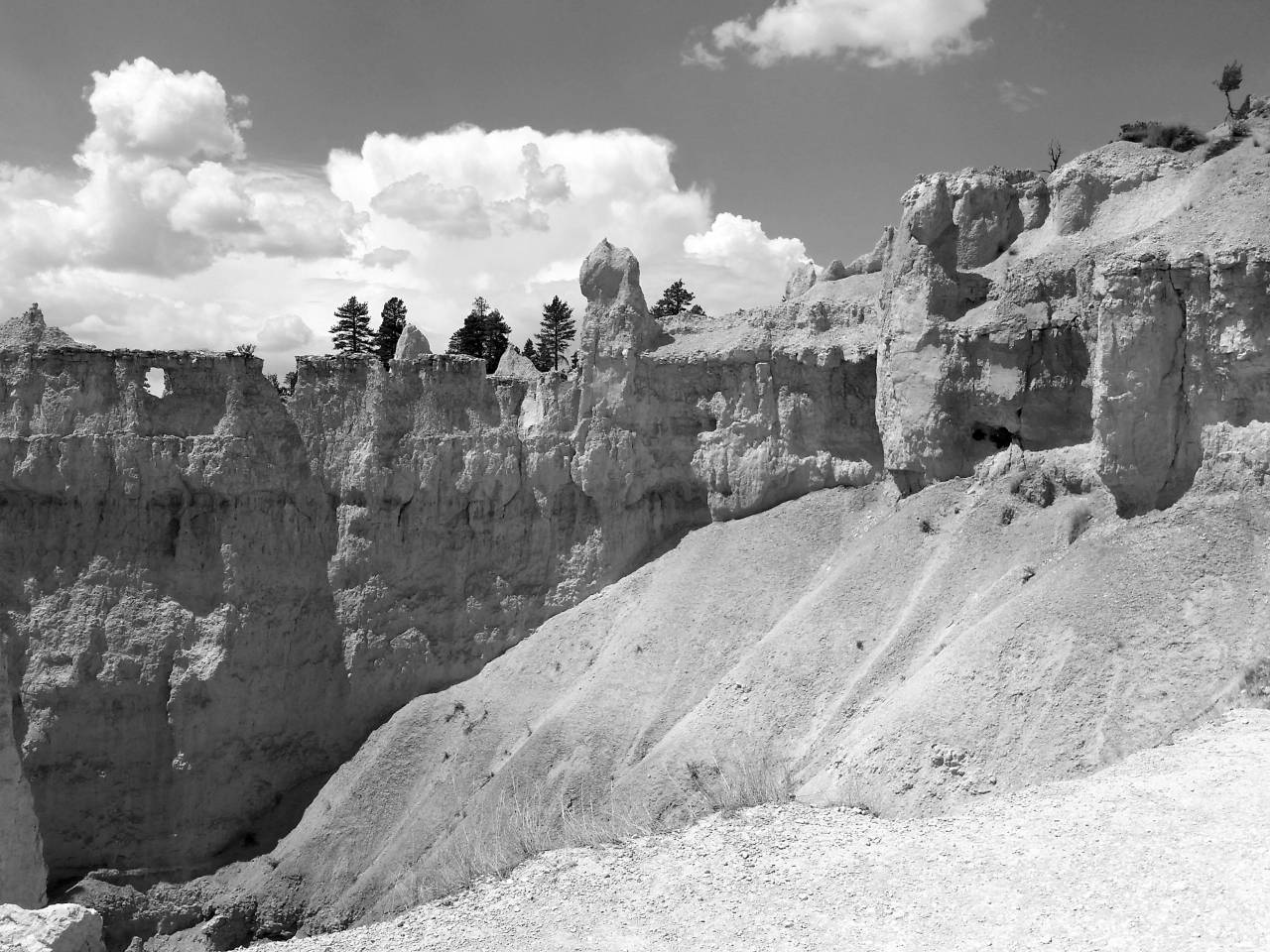   landscape  nature  sand  rock  trail  desert  — free black and white photo