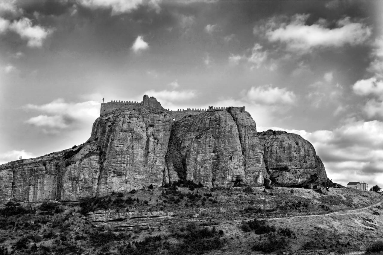   landscape  rock  mountain  cloud  sky  — free black and white photo