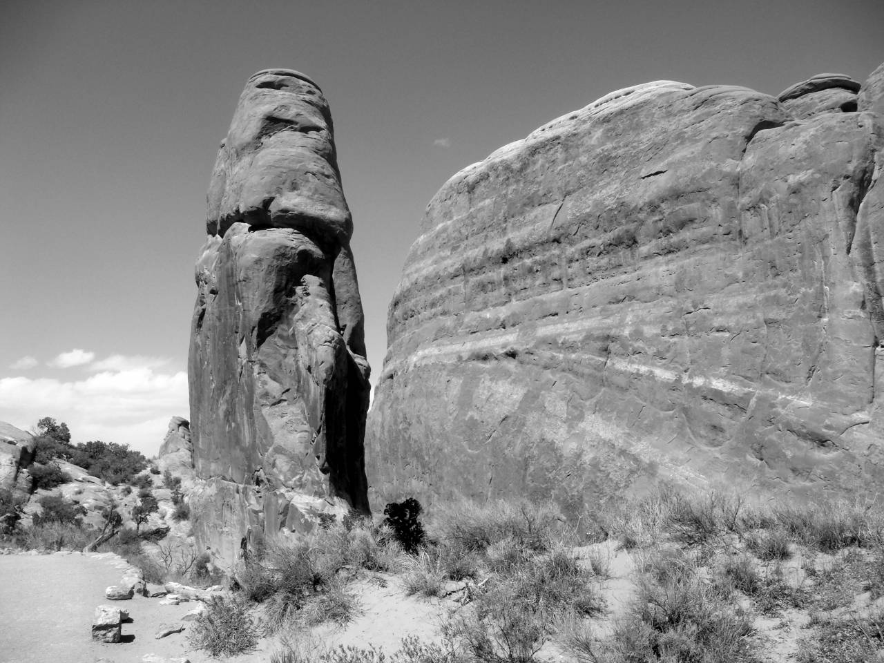   landscape  wilderness  desert  valley  — free black and white photo