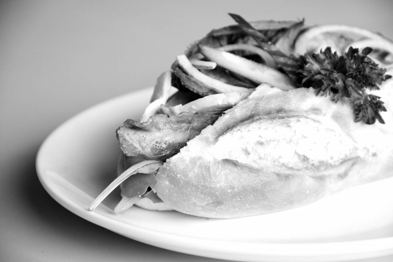 Bacon S&wich  — free black and white photo