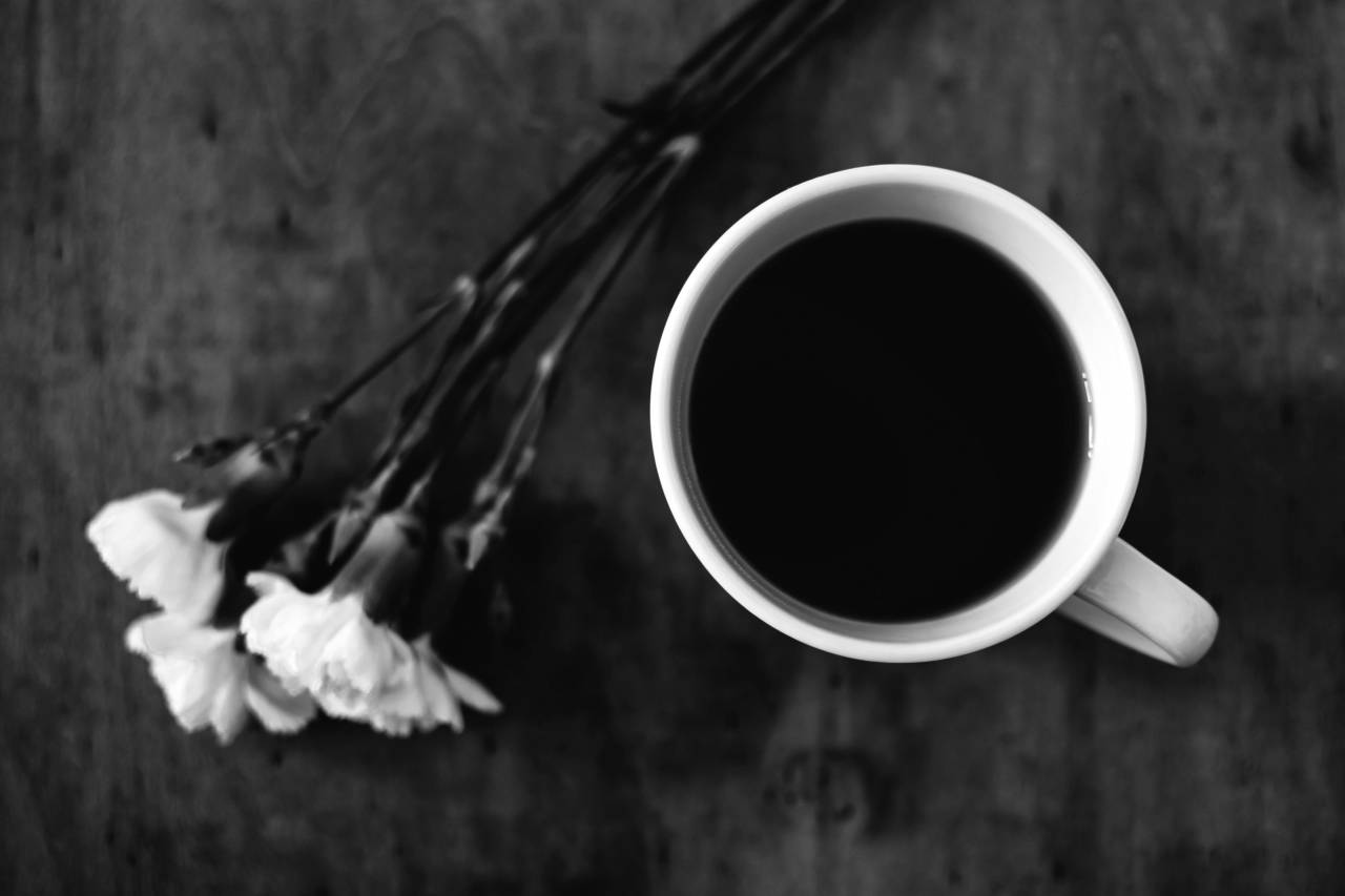 ?Black? Coffee & Flowers  — free black and white photo