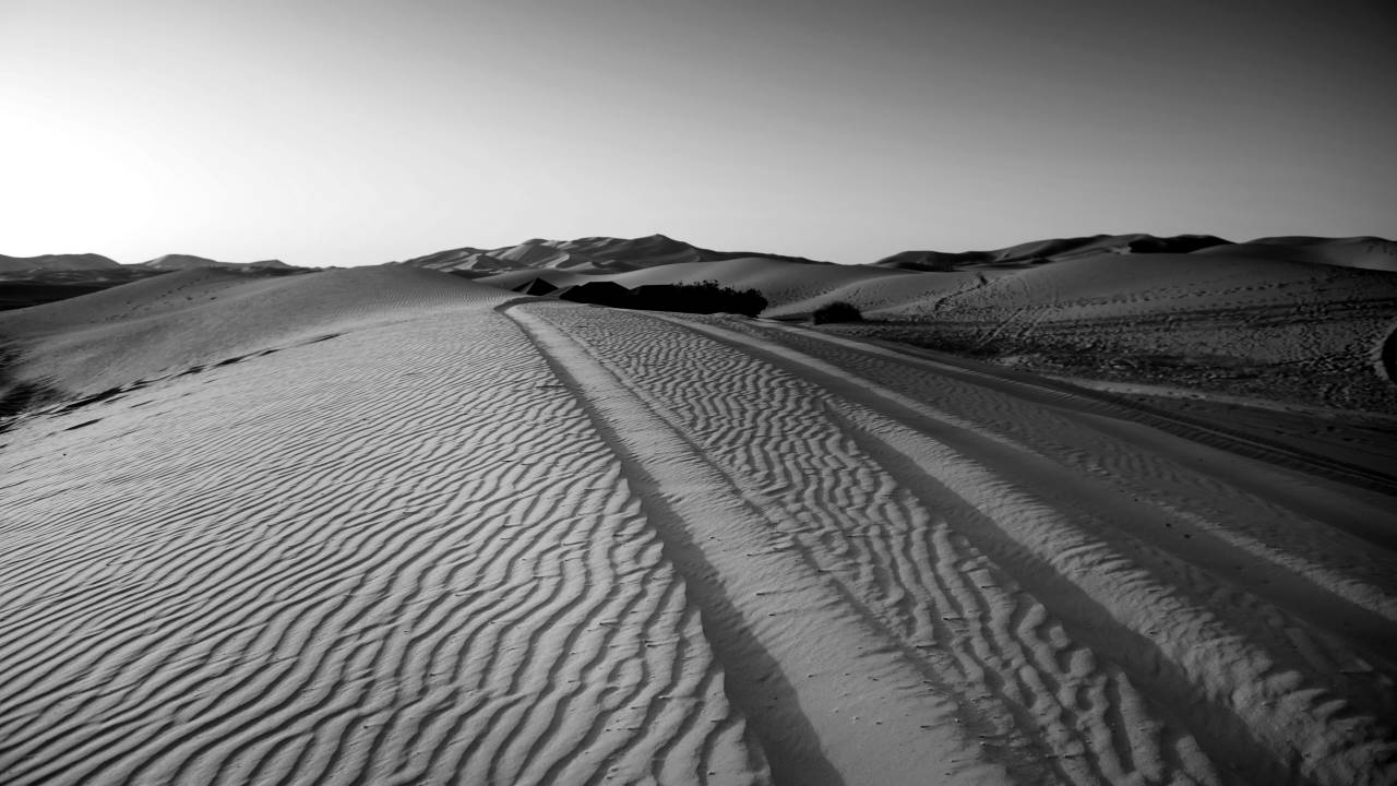   landscape  nature  sky  sunset  hill  arid  — free black and white photo