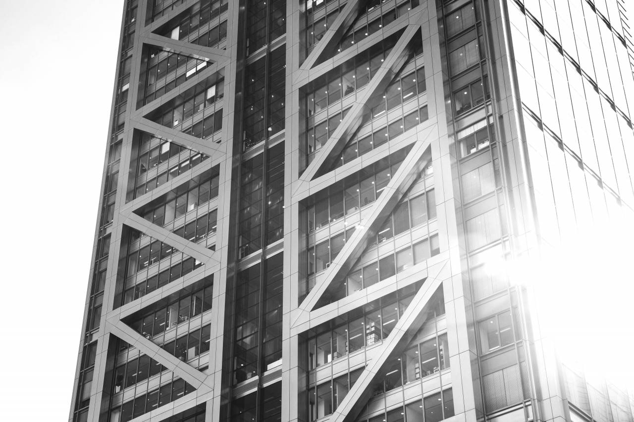 City Light Architecture  — free black and white photo