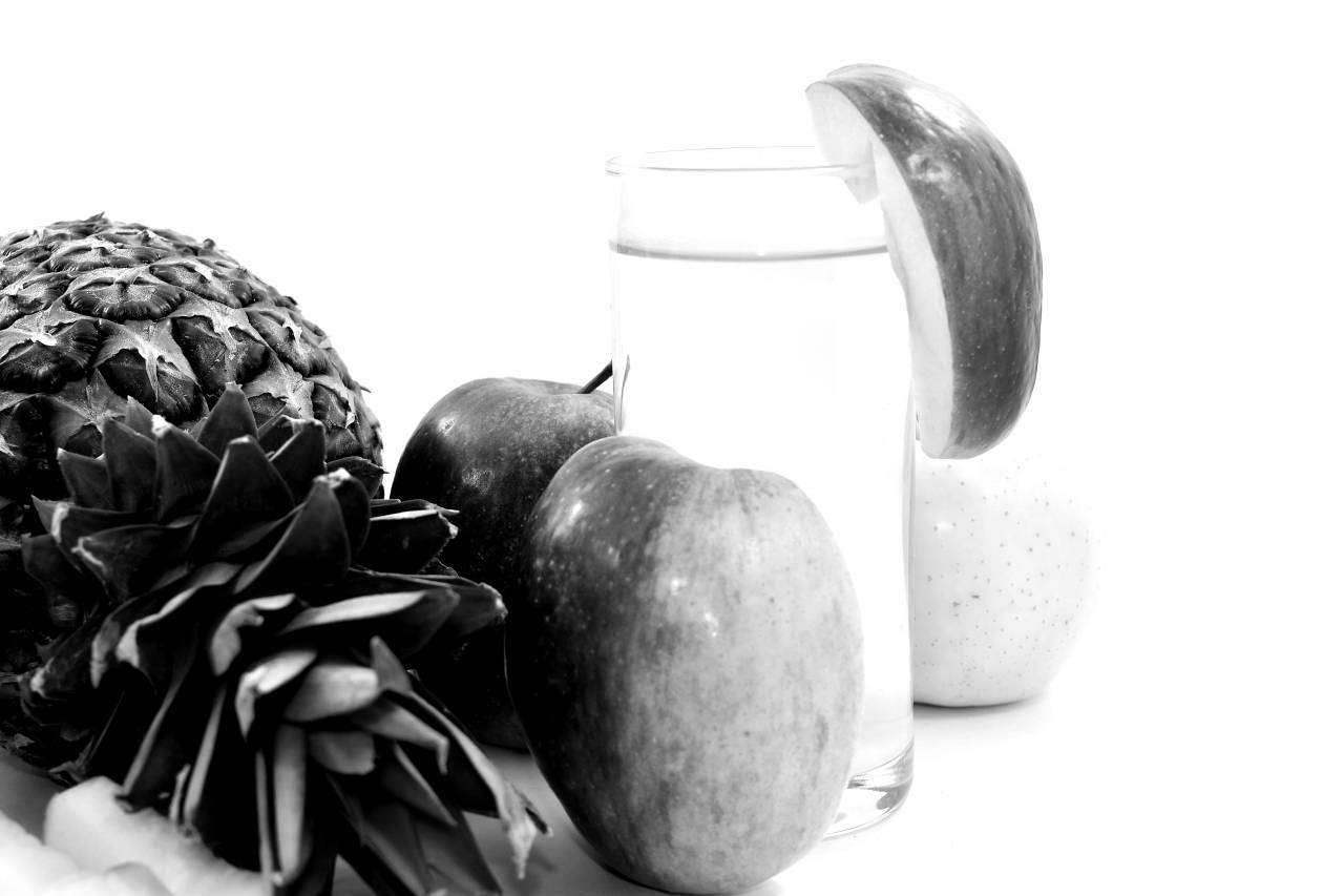 juice pineapple diet beverage breakfast fruit apple healthy vitamin meal organic  — free black and white photo