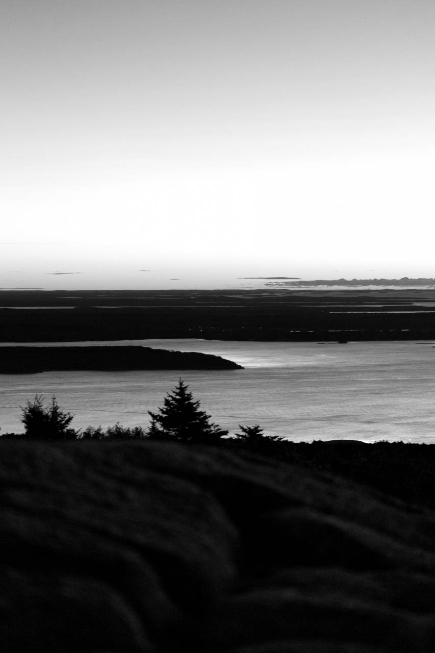 Mountain ?Ocean? Sunrise  — free black and white photo