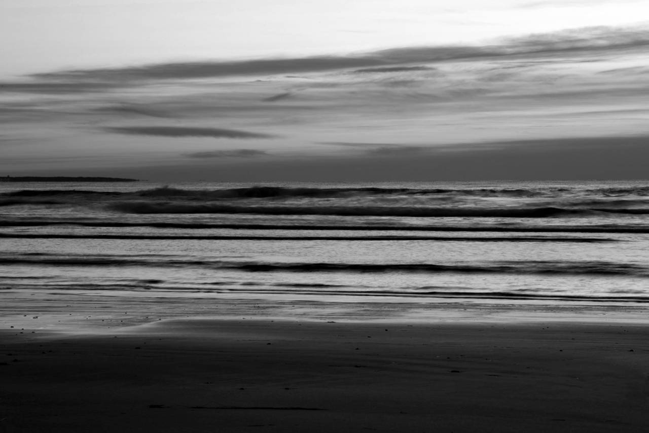 Pastel ?Ocean? Sunset  — free black and white photo