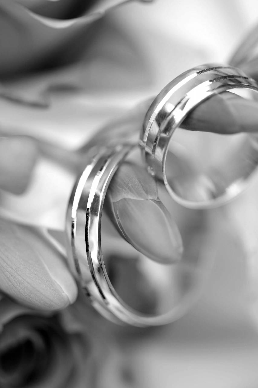 rings macro luxury handmade metal jewelry platinum ring glass — free black and white photo