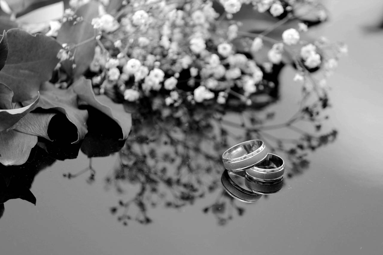 rings platinum metal flower wedding jewelry gold plant ring silver kb — free black and white photo
