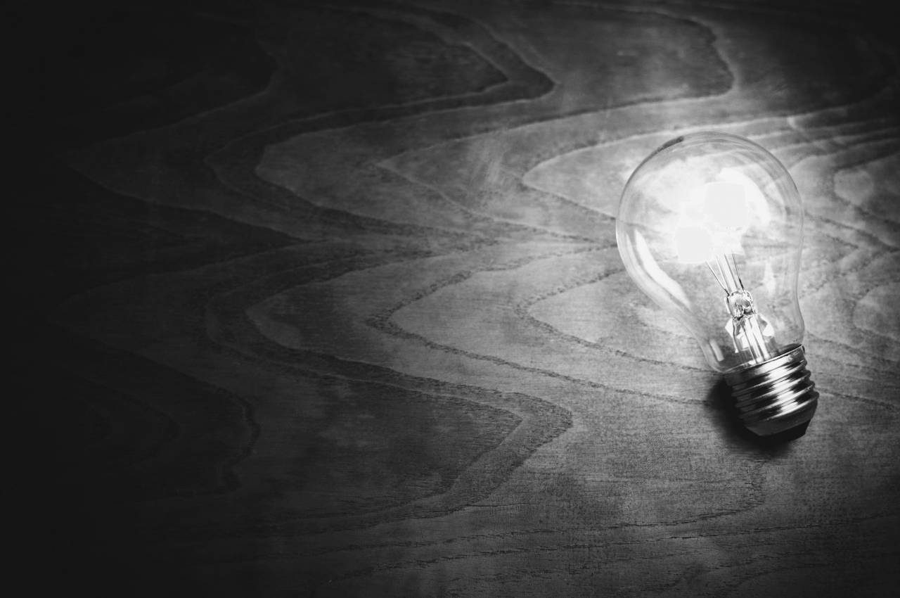   hand  creative  glowing  technology  — free black and white photo