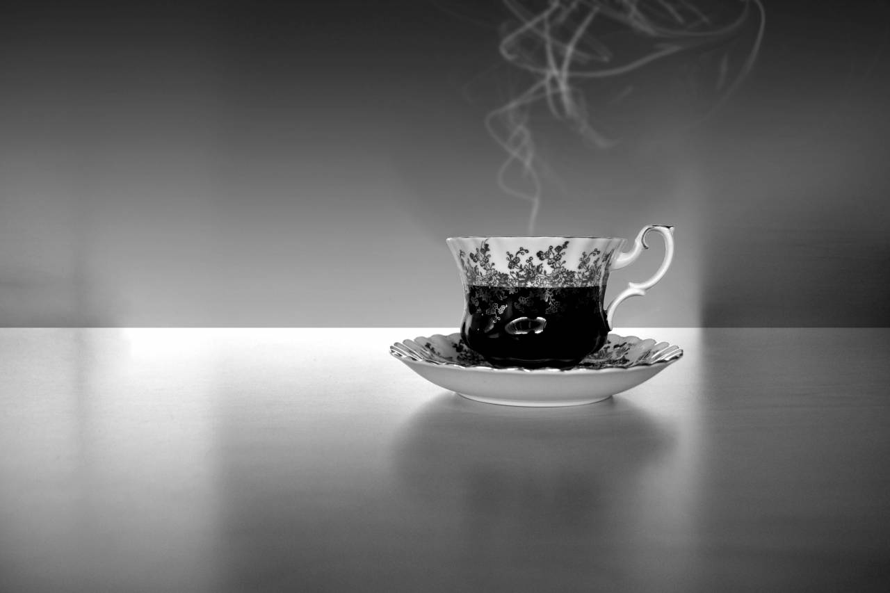   table  vintage  sweet  morning  glass  — free black and white photo