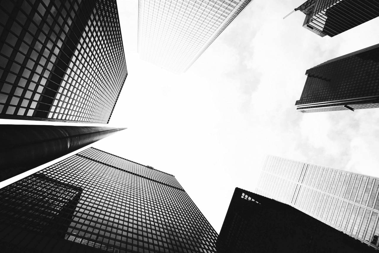 Business District  — free black and white photo