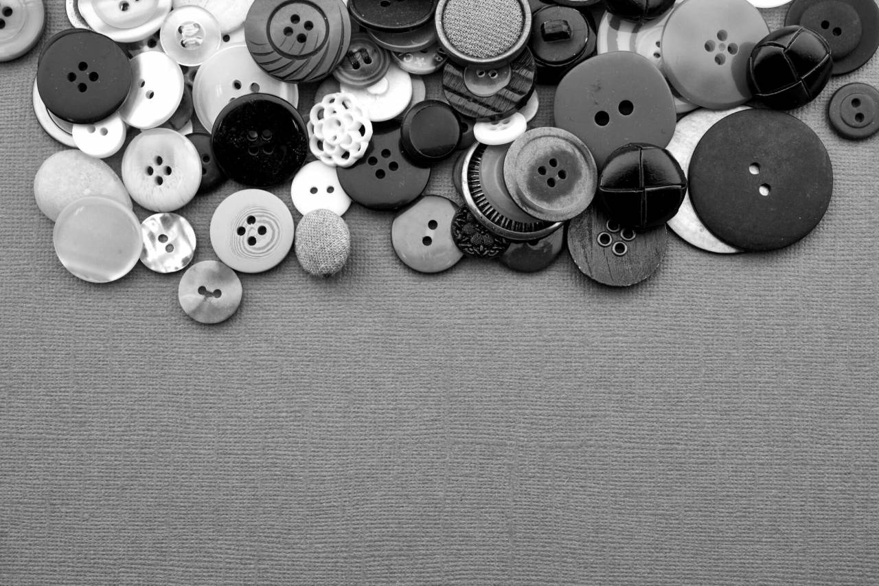 Sewing Buttons Background  — free black and white photo